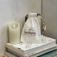 Sac à cordon en toile de coton écologique, petite pochette à bijoux avec logo personnalisé