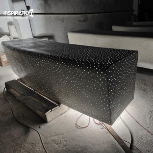 Banco Redondo de Hormigón Translúcido, Taburete Circular con Luz para <span class=keywords><strong>Plaza</strong></span> o Área de Reunión <span class=keywords><strong>Central</strong></span> - Product Image 1