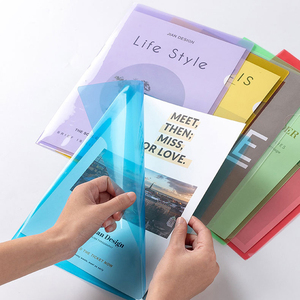 Carpeta de archivos de plástico transparente tipo L tamaño carta <span class=keywords><strong>A4</strong></span> transparente grueso fundas de plástico papel escuela Oficina archivo PP Protector - Product Image 5