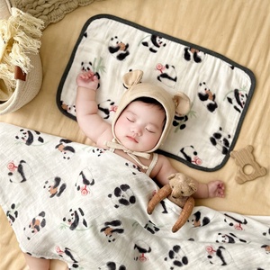 Toalla de bambú y algodón para bebé, diseño de dibujos animados, nube, almohada plana, manta, toalla de <span class=keywords><strong>baño</strong></span>, combinación. - Product Image 1