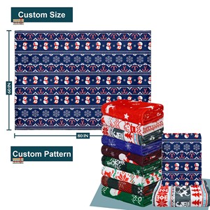 Free Sample Wholesale 3D Digital Printing Christmas <strong>Snowman</strong> Flannel Fleece Throw Blanket Custom for <strong>Winter</strong> - Product Image 3