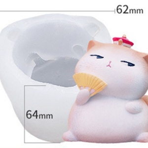 TangChu Vintage Victorian Cat & <b>Easter</b> Bunny Silicone Mold Set - Product Image 4