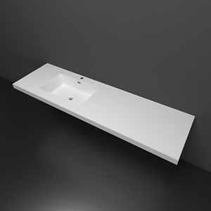 Lavabo Cuadrado Elegante de Cerámica Blanca con Borde Delgado, Lavabo Esquinero Moderno y Ecológico para Baños Compactos - Product Image 3