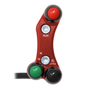 สวิตช์แฮนด์ขวาสำหรับ BMW S 1000 RR 2015/2022 (รูจัดเรียงเรียบร้อย) (สีแดง) - Product Image 1