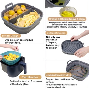 Cesta <span class=keywords><strong>de</strong></span> silicona apta para lavavajillas y horno, revestimientos <span class=keywords><strong>de</strong></span> silicona para <span class=keywords><strong>freidora</strong></span> <span class=keywords><strong>de</strong></span> <span class=keywords><strong>aire</strong></span>, revestimientos cuadrados <span class=keywords><strong>de</strong></span> silicona para <span class=keywords><strong>freidora</strong></span> <span class=keywords><strong>de</strong></span> <span class=keywords><strong>aire</strong></span> con divisor - Product Image 2