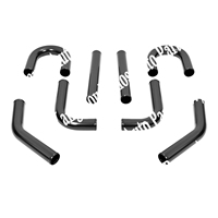 Universal 8PC 2,5 "Aluminio Turbo Intercooler Tubería + Acoplador Diy Kit Negro