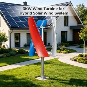 Aerogenerador de Eje Vertical Tipo X de 3KW 48V para Sistema Híbrido Solar, Arranque a Baja Velocidad, Energía Nocturna para Hogar y Granja, X-P9-3000, Generador de Alta Eficiencia - Product Image 1