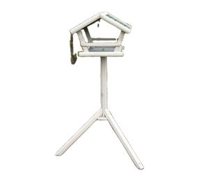 Açık su geçirmez katı desen ahşap kuş besleyici standı ile toptan kuş kafesi - Product Image 1