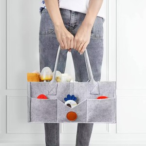 Vente chaude bas prix voyage peu profond pliant feutre panier de rangement bébé enfants couche Caddy avec poignée pour voiture - Product Image 4