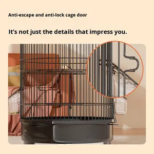 Villa di lusso Extra-Large Myna gabbia per uccelli a grandezza naturale in metallo gabbia per uccelli occhielli fantasia per pappagalli pappagallino <span class=keywords><strong>Cockatiel</strong></span> uccelli a grandezza naturale - Product Image 3