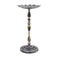 Grand noir défilement travail oiseau bain Vintage grand jardin pelouse cour décor extérieur eau chauffée métal oiseau bain supports pour l'extérieur