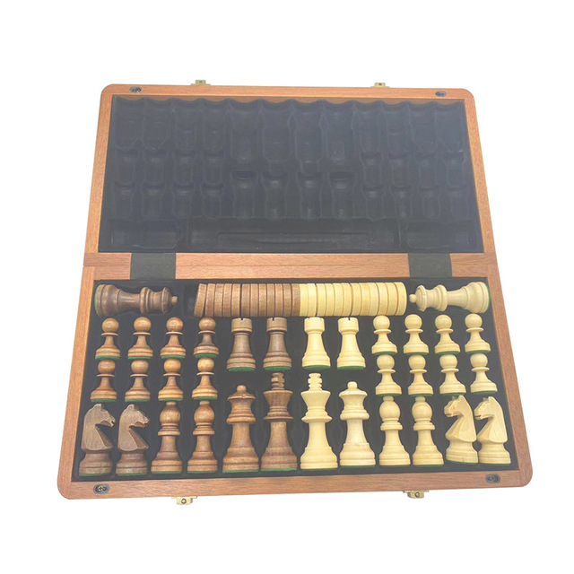 Hot Classic Folding Classic International Chess Set Standard Board Game with Wooden Pieces for Children