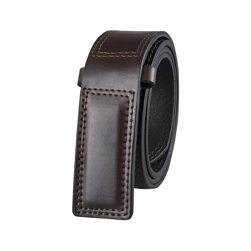Mechanic Belt without Buckle in Genuine Leather Belt for Men Plate Pin Buckle Belt