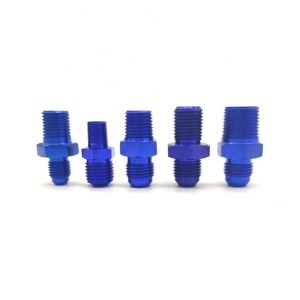 MAX nuevo aluminio AN4 macho Flare a M10 <span class=keywords><strong>X</strong></span> 1,5mm/M12*1,5mm/M18 * 1,5mm adaptador de ajuste macho superficie anodizada Universal coche azul - Product Image 3