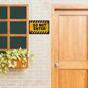 Custom Portable Metal Sign Warning Property Patrolled-No Trespassing Vintage Art <b>Poster</b> Plaque UV Printing Laser Engraving for - Product Image 4