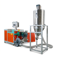 Granulateur de film plastique PE à vis simple, refroidissement par air, 60 kg/h, SJ-75