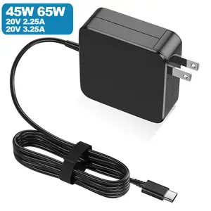 45W 65W USB-C şarj güç kaynağı adaptörü kablosu MacBook Pro/hava, Dell XPS, lenovo Chromebook Thinkpad, HP, ASUS, Galaxy