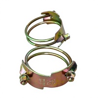 Collier de serrage robuste double fil de 2,5 pouces en acier inoxydable poli réglable pour tuyau en caoutchouc industriel (OEM)