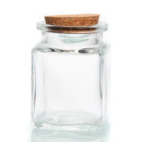 Hot Sale Jam Package Clear 250ml 300ml 500ml French Square Glass Jam Jar with Sealed Cap