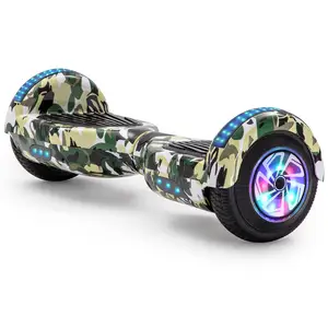 לרחף לוח ירוק Camo 6.5 חשמלי קטנועים פלאש LED מפתח עצמי איזון קטנוע פלאש 2 גלגלים Hoverboard