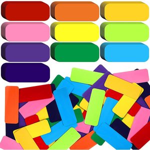 Etiquetas magnéticas de borrado en seco, etiquetas rectangulares de plástico para pizarra blanca, tarjetas de identificación para uso en oficina, paquete de varias piezas - Product Image 1