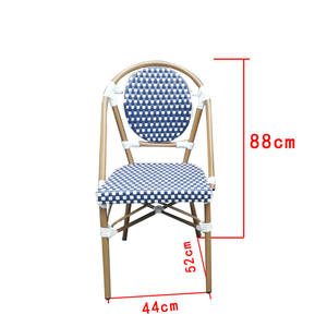 Table à manger en marbre de dalle rocheuse d'extérieur, café français, restaurant occidental, salon de thé, maison d'hôtes, meubles en rotin tissé nordique - Product Image 5