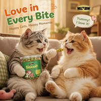 Biscuits à la Catnip Saveur Poulet 70g Croquants Sans Céréales Riches en Protéines Friandises Dentaires pour Chatons Soins Bucco-Dentaires Naturels pour l'Immunité