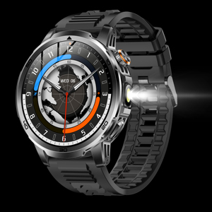 AK95 Smart Watch 1.85Inch 1000mAh Large Battery Remote Control Flashlight AMOLED Display IP68 Waterproof Unisex Outdoor Sports - Product Image 1