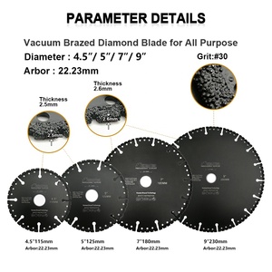 Lama Circolare Industriale con Grana Diamantata - Indistruttibile Multiuso per Taglio di Ghisa, Metallo Sottile, Calcestruzzo e Granito - Product Image 5