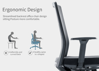 Chaise de bureau en mesh ergonomique avec support lombaire, appui-tête réglable, chaise de bureau de luxe, chaises de bureau en mesh pour cadres