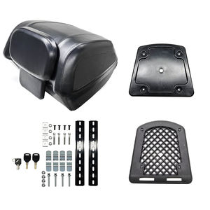 Boîte de rangement supérieure universelle en <span class=keywords><strong>cuir</strong></span> rigide pour <span class=keywords><strong>moto</strong></span> personnalisée avec porte-bagages - Product Image 1