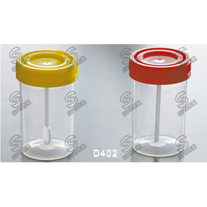 Suyi Medical 60ml <b>Plastic</b> Transparent <b>Stool</b> Cup With Screw Cap D402 Industrial Use - Product Image 3