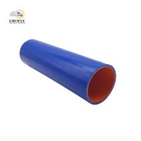 Tuyau de raccordement intercooler-coupeur d'angle haute performance en silicone rouge, taille personnalisable, à découper pour voiture