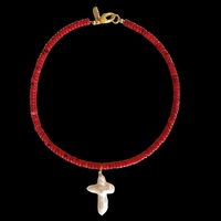 Collar de Moda con Gemas de Cristal y Perlas Naturales en Acero Inoxidable para Mujer
