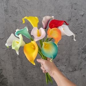 <span class=keywords><strong>Lys</strong></span> Calla Artificiel de Haute Qualité en PU à Face Unique pour la Décoration Artistique et les Mariages - Product Image 1