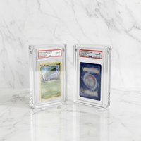 Présentoir de cartes gradées série P en acrylique magnétique ultra-transparent Premium 5+6+5mm