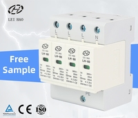 Parafoudre industriel LEI HAO robuste DC T2 4P 60kA 385V CA avec fenêtre d'état pour protection contre la foudre et systèmes solaires