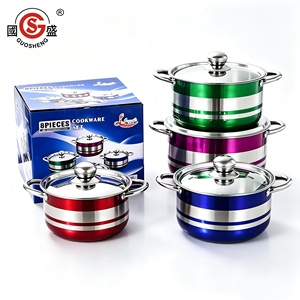 Set di Pentole Grandi da 4 Pezzi in Acciaio Inox per <span class=keywords><strong>Cucina</strong></span> a Induzione, Casseruola Classica da Portata e Pentola per Brodo, Utensili da <span class=keywords><strong>Cucina</strong></span> Sostenibili all'Ingrosso - Product Image 4
