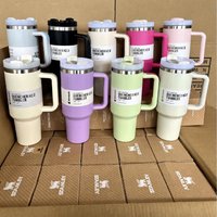 Nouveau style pour la 2ème génération de tasses de voiture isothermes à double paroi en acier inoxydable 304 de 40 oz avec poignée, isolation thermique de 12 à 24 heures