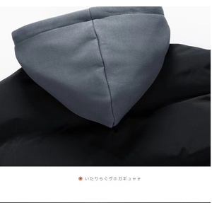 Piumino da <span class=keywords><strong>uomo</strong></span> in piumino invernale con due cappotti imbottiti spessi caldi e larghi <span class=keywords><strong>cappotto</strong></span> da <span class=keywords><strong>uomo</strong></span> casual <span class=keywords><strong>imbottito</strong></span> con cappuccio - Product Image 5