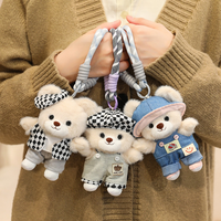 Peluche ours kawaii personnalisée en gros, peluche super douce, collection de porte-clés, jouet pour la décoration de sac à main ou de sac à dos