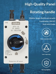 Si&hel 600V 1000V 1200V TUV CB CE Interruptor Isolador CC Fotovoltaico 16A 32A 4P para Energia Solar Externa à Prova d'Água IP66 50Hz ABS Cobre - Product Image 2
