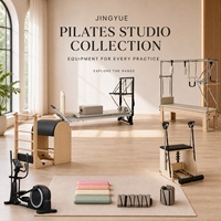 Machine de Pilates Reformer en bois de chêne commercial durable pour studio, lit de Pilates en bois, en promotion
