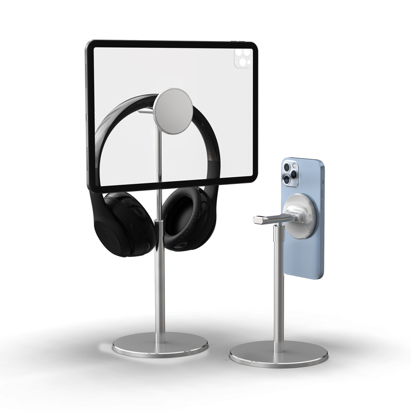 Магнитный держатель для наушников, гарнитуры, алюминиевый сплав, металлическая подставка для планшета, регулируемая подставка для телефона и планшета