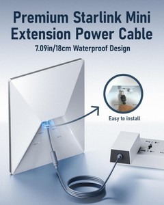 Cabo de Extensão Mini <span class=keywords><strong>DC</strong></span> Star-link 20CM 5 Metros IP68 à Prova d'Água Adaptador Trançado Fêmea-Macho Cabo de Carregamento Rápido 100W para Computador - Product Image 4