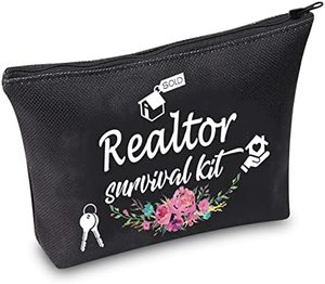 Bolsa de Regalo para Agentes Inmobiliarios, Opción Multicolor, Bolsa de Cosméticos con Cierre de Cremallera, Regalo de Agradecimiento para Agentes Inmobiliarios - Product Image 1