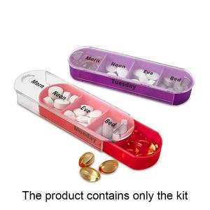 Kotak pil desain baru kustom Dispenser penyimpanan obat plastik kotak pil 7 hari mingguan 28 kompartemen untuk perjalanan rumah - Product Image 3