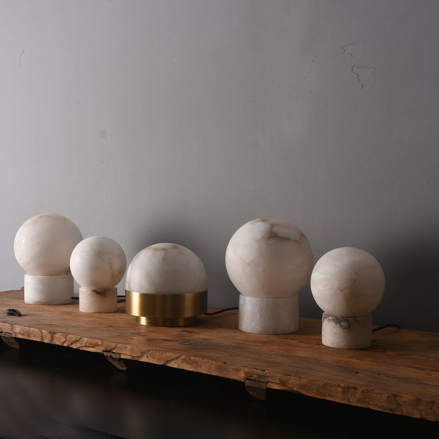 High-Quality Alabaster Table Lamp for Bedroom and Reading Room with Soft Lighting and Elegant Design
