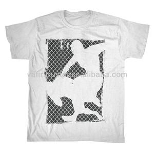 Camiseta deportiva de cuello redondo sed de hombre de gran tamaño en blanco con estampado liso de algodón personalizado - Product Image 2