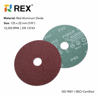 Disque à tronçonner en fibre rouge REX 982C 125x22mm 5 pouces trou central de 7/8 po ISO9001 BSCI pour finition et ébavurage de l'acier inoxydable